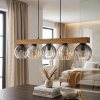 Koyoto Lámparas suspendidas, Luminarias esféricas, Lámparas colgantes Crudo, Negro, 5 luces