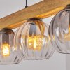 Koyoto Lámparas suspendidas, Luminarias esféricas, Lámparas colgantes Crudo, Negro, 5 luces