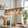 Koyoto Lámparas suspendidas, Luminarias esféricas, Lámparas colgantes Crudo, Negro, 5 luces