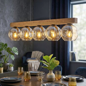 Ripoll Lámparas suspendidas, Luminarias esféricas, Lámparas colgantes Crudo, Negro, 5 luces