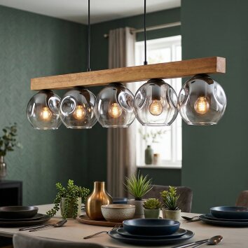 Ripoll Lámparas suspendidas, Luminarias esféricas, Lámparas colgantes Crudo, Negro, 5 luces
