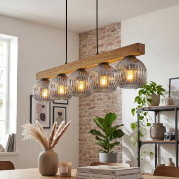Ripoll Lámparas suspendidas, Luminarias esféricas, Lámparas colgantes Crudo, Negro, 5 luces