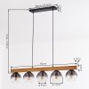 Koyoto Lámparas suspendidas, Luminarias esféricas, Lámparas colgantes Crudo, Negro, 5 luces