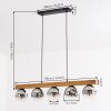 Ripoll Lámparas suspendidas, Luminarias esféricas, Lámparas colgantes Crudo, Negro, 5 luces