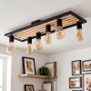 Kanor Plafones Crudo, Negro, 6 luces