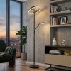 Melak Lámpara de pie, Lámpara lectura LED Negro, 2 luces