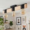 Lemou Plafones Crudo, Negro, 3 luces