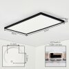 Zuren Plafones, Panel LED Negro, 1 luz