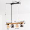 Ripoll Lámparas suspendidas, Luminarias esféricas, Lámparas colgantes Crudo, Negro, 4 luces