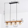 Ripoll Lámparas suspendidas, Luminarias esféricas, Lámparas colgantes Crudo, Negro, 4 luces