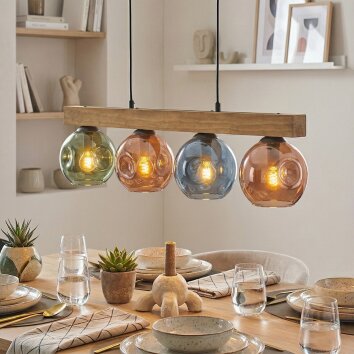 Ripoll Lámparas suspendidas, Luminarias esféricas, Lámparas colgantes Crudo, Negro, 4 luces