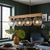 Koyoto Lámparas suspendidas, Luminarias esféricas, Lámparas colgantes Crudo, Negro, 4 luces