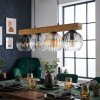Koyoto Lámparas suspendidas, Luminarias esféricas, Lámparas colgantes Crudo, Negro, 4 luces