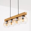 Koyoto Lámparas suspendidas, Luminarias esféricas, Lámparas colgantes Crudo, Negro, 4 luces