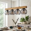 Koyoto Lámparas suspendidas, Luminarias esféricas, Lámparas colgantes Crudo, Negro, 4 luces