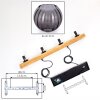 Koyoto Lámparas suspendidas, Luminarias esféricas, Lámparas colgantes Crudo, Negro, 4 luces