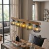 Koyoto Lámparas suspendidas, Luminarias esféricas, Lámparas colgantes Crudo, Negro, 5 luces