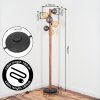 Lorin Lámpara de pie LED marrón oscuro, Crudo, Negro, 6 luces