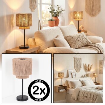 Rivan Lámparas de mesa Negro, 1 luz