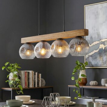 Ripoll Lámparas suspendidas, Luminarias esféricas, Lámparas colgantes Crudo, Negro, 4 luces