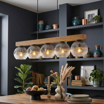 Ripoll Lámparas suspendidas, Luminarias esféricas, Lámparas colgantes Crudo, Negro, 5 luces