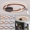 Miral Plafones LED Bronce, 1 luz, Mando a distancia