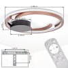 Miral Plafones LED Bronce, 1 luz, Mando a distancia