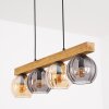 Koyoto Lámparas suspendidas, Luminarias esféricas, Lámparas colgantes Crudo, Negro, 4 luces