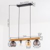 Koyoto Lámparas suspendidas, Luminarias esféricas, Lámparas colgantes Crudo, Negro, 4 luces