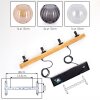 Koyoto Lámparas suspendidas, Luminarias esféricas, Lámparas colgantes Crudo, Negro, 4 luces