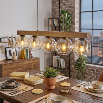 Ripoll Lámparas suspendidas, Luminarias esféricas, Lámparas colgantes Crudo, Negro, 5 luces