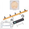 Basto Lámparas suspendidas, Luminarias esféricas, Lámparas colgantes Crudo, Negro, 5 luces