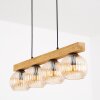 Koyoto Lámparas suspendidas, Luminarias esféricas, Lámparas colgantes Crudo, Negro, 4 luces