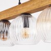 Koyoto Lámparas suspendidas, Luminarias esféricas, Lámparas colgantes Crudo, Negro, 4 luces