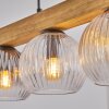 Koyoto Lámparas suspendidas, Luminarias esféricas, Lámparas colgantes Crudo, Negro, 4 luces