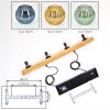 Koyoto Lámparas suspendidas, Luminarias esféricas, Lámparas colgantes Crudo, Negro, 4 luces