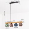 Koyoto Lámparas suspendidas, Luminarias esféricas, Lámparas colgantes Crudo, Negro, 4 luces