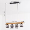 Ripoll Lámparas suspendidas, Luminarias esféricas, Lámparas colgantes Crudo, Negro, 4 luces