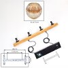 Ripoll Lámparas suspendidas, Luminarias esféricas, Lámparas colgantes Crudo, Negro, 4 luces