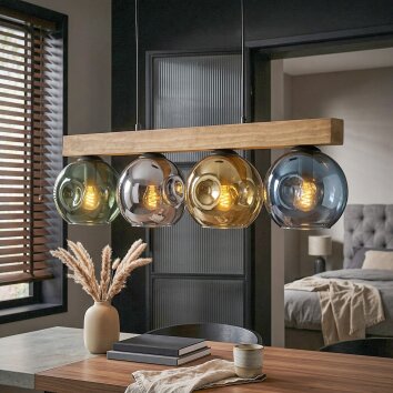 Ripoll Lámparas suspendidas, Luminarias esféricas, Lámparas colgantes Crudo, Negro, 4 luces