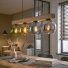 Koyoto Lámparas suspendidas, Luminarias esféricas, Lámparas colgantes Crudo, Negro, 4 luces