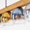 Koyoto Lámparas suspendidas, Luminarias esféricas, Lámparas colgantes Crudo, Negro, 4 luces