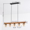 Koyoto Lámparas suspendidas, Luminarias esféricas, Lámparas colgantes Crudo, Negro, 5 luces