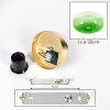 Boza Plafones dorado, Negro, 1 luz