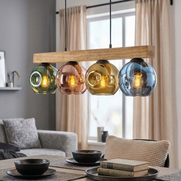 Ripoll Lámparas suspendidas, Luminarias esféricas, Lámparas colgantes Crudo, Negro, 4 luces