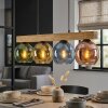 Koyoto Lámparas suspendidas, Luminarias esféricas, Lámparas colgantes Crudo, Negro, 4 luces