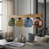 Koyoto Lámparas suspendidas, Luminarias esféricas, Lámparas colgantes Crudo, Negro, 4 luces
