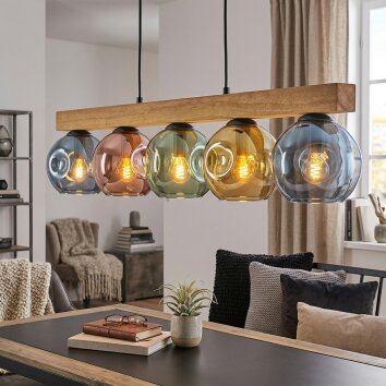 Ripoll Lámparas suspendidas, Luminarias esféricas, Lámparas colgantes Crudo, Negro, 5 luces