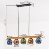 Koyoto Lámparas suspendidas, Luminarias esféricas, Lámparas colgantes Crudo, Negro, 5 luces
