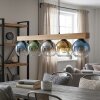 Koyoto Lámparas suspendidas, Luminarias esféricas, Lámparas colgantes Crudo, Negro, 5 luces